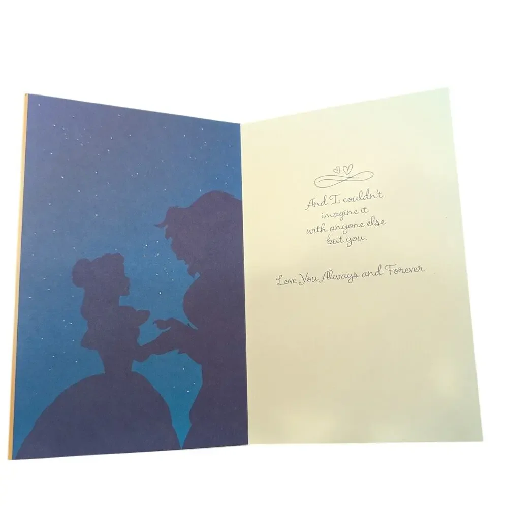 New Beauty and the Beast Anniversary/Valentine Card Disney Princess
